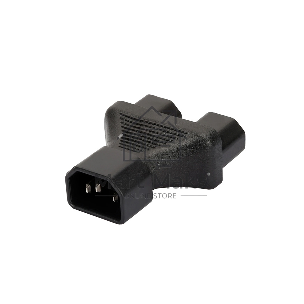 Переходник 4PH разветвитель C14 - C13 х2 двойной, прямой, черный, 4PH-R90289