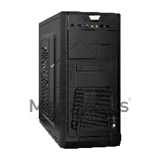Компьютерный корпус Miditower ExeGate CP-603-UNS450 (ATX, БП UNS450 с вент. 12см, 2хUSB, аудио, черный)