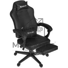 Кресло Defender CRUISER BLACK/RED черный/красный, экокожа, подставка для ног