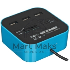 Кард-ридер Rexant 18-4118/черный/MS/MS PRODUO/M2/MMC/SD/microSD/microSDHC/microSDXC/USB Type-C/пластик
