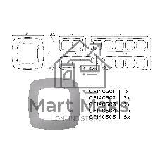 Рамка OMEGA Ecta (Сталь матовый) 4-ая OF140504