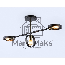 Светильник Ambrella light TR8229/3 BK/SB черный/бронза E27/3 max 40W 660*165*300