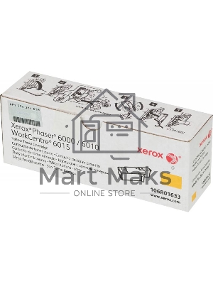 Картридж лазерный Xerox 106R01633 желтый для Xerox Ph 6000/6010N/WC 6015 (1000 стр.)(Channels)