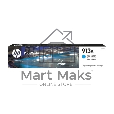 Картридж струйный HP 913A F6T77AE голубой для HP PW 352dw/377dw/Pro 477dw/452dw 3000 стр.