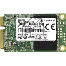 Накопитель SSD mSATA Transcend 128Gb MSA230S <TS128GMSA230S> (SATA3, up to 550/400Mbs, 3D TLC)