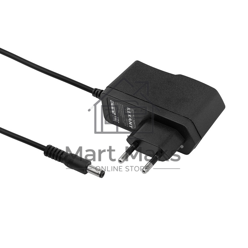 Источник питания 110-220 V AC/12 V DC 1 А 12 W с DC разъемом подключения 5.5х2.1, без влагозащиты (IP23)