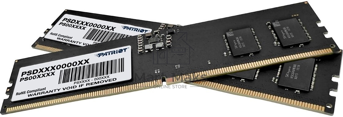 Оперативная память Patriot Signature, DDR5, 16GB (2x8 GB), 4800 MHz, CL40, DIMM
