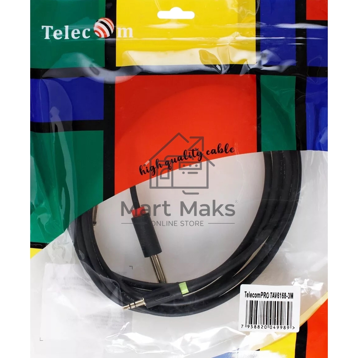 Кабель-адаптер 3.5ST(M)/2X6.35 ST(M), 3м, Telecom PRO <TAV6168-3M>
