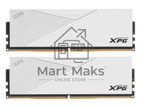 Оперативная память XPG Lancer, DDR5, 32GB (2x16GB), 6000MHz, CL30, DIMM, с радиаторами, белый