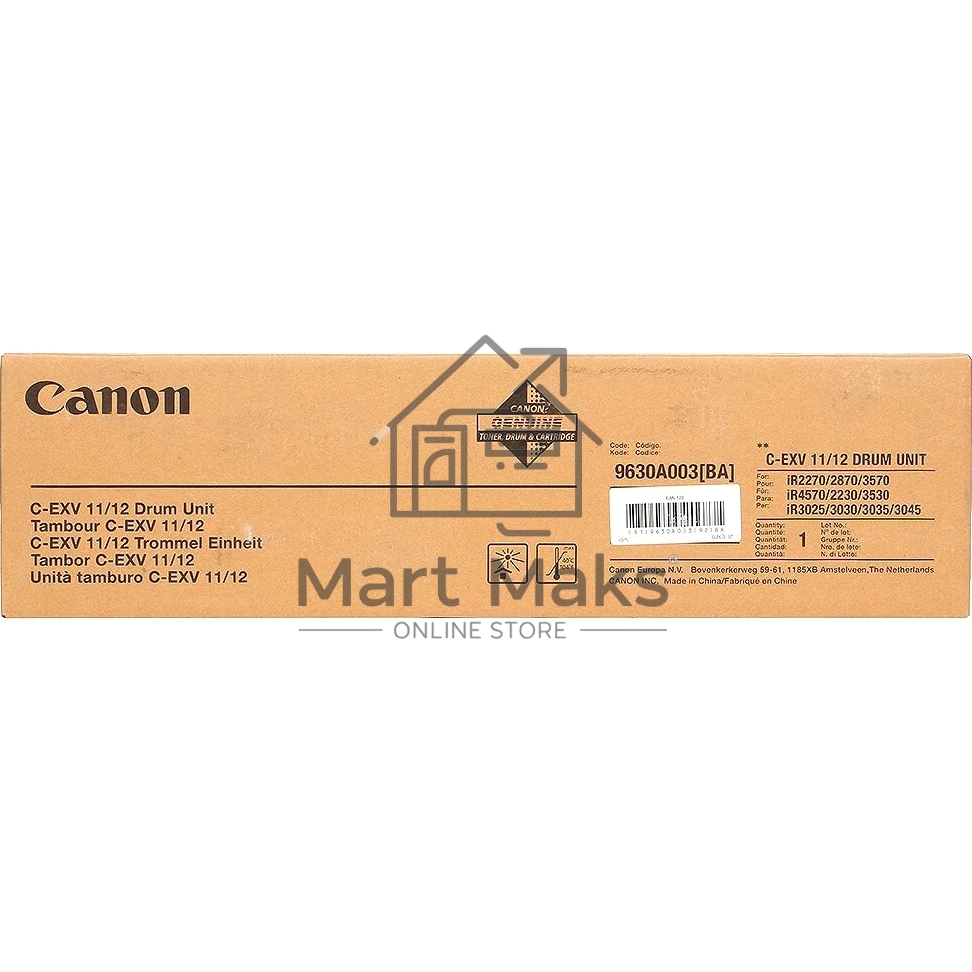 Барабан Canon C-EXV11/C-EXV12/GPR-15/GPR-16 9630A003BA/9630A004BA DrumUnit Canon iR2270/2870/3025, черный, 75 000 стр. Orig.