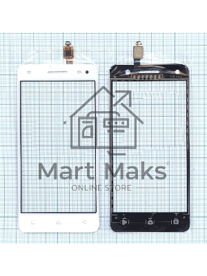 Сенсорное стекло (тачскрин) для Lenovo Vibe S1 Lite белое