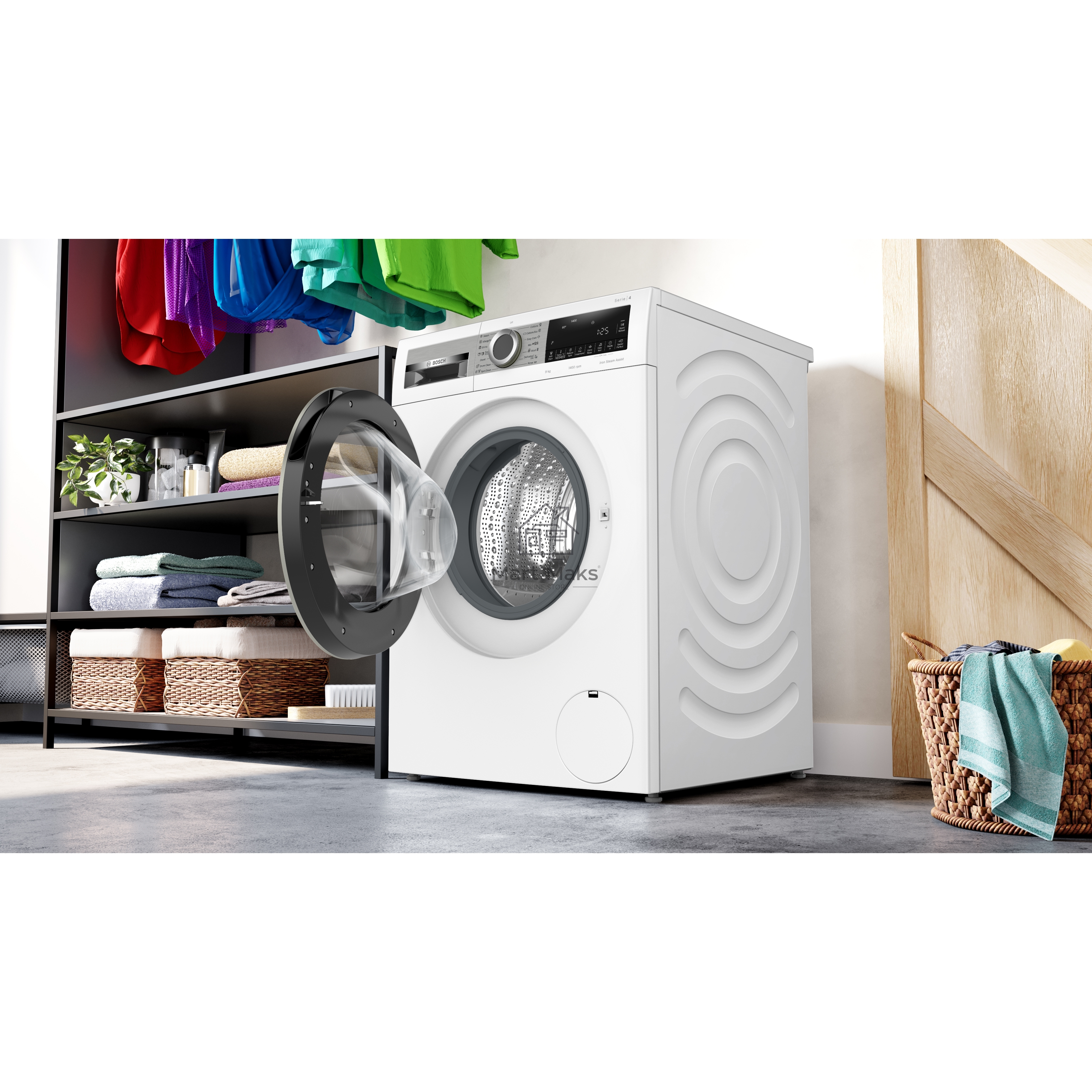 Стиральная машина Bosch Serie 4 WGA24400ME белый, загрузка фронтальная 9 кг, 1400 об/мин., класс: А+++