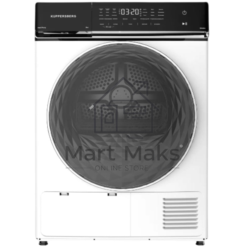Сушильная машина Kuppersberg DM 650 W белый, 8 кг, сушка - тепловой насос, программ - 15, 59.5 x 84.5 x 63.5 см