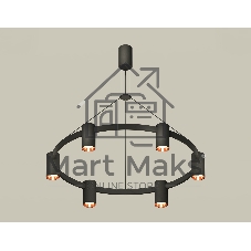 Светильник Ambrella light XB9022153/6 SBK/PPG черный песок/золото розовое полированное MR16 GU5.3 (С9022, N6114)