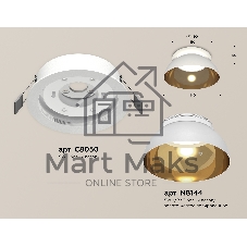 Комплект встраиваемого светильника Ambrella light XC8050101 SWH/PYG/CL белый песок/золото желтое полированное/прозрачный GX53 (C8050, N8144)