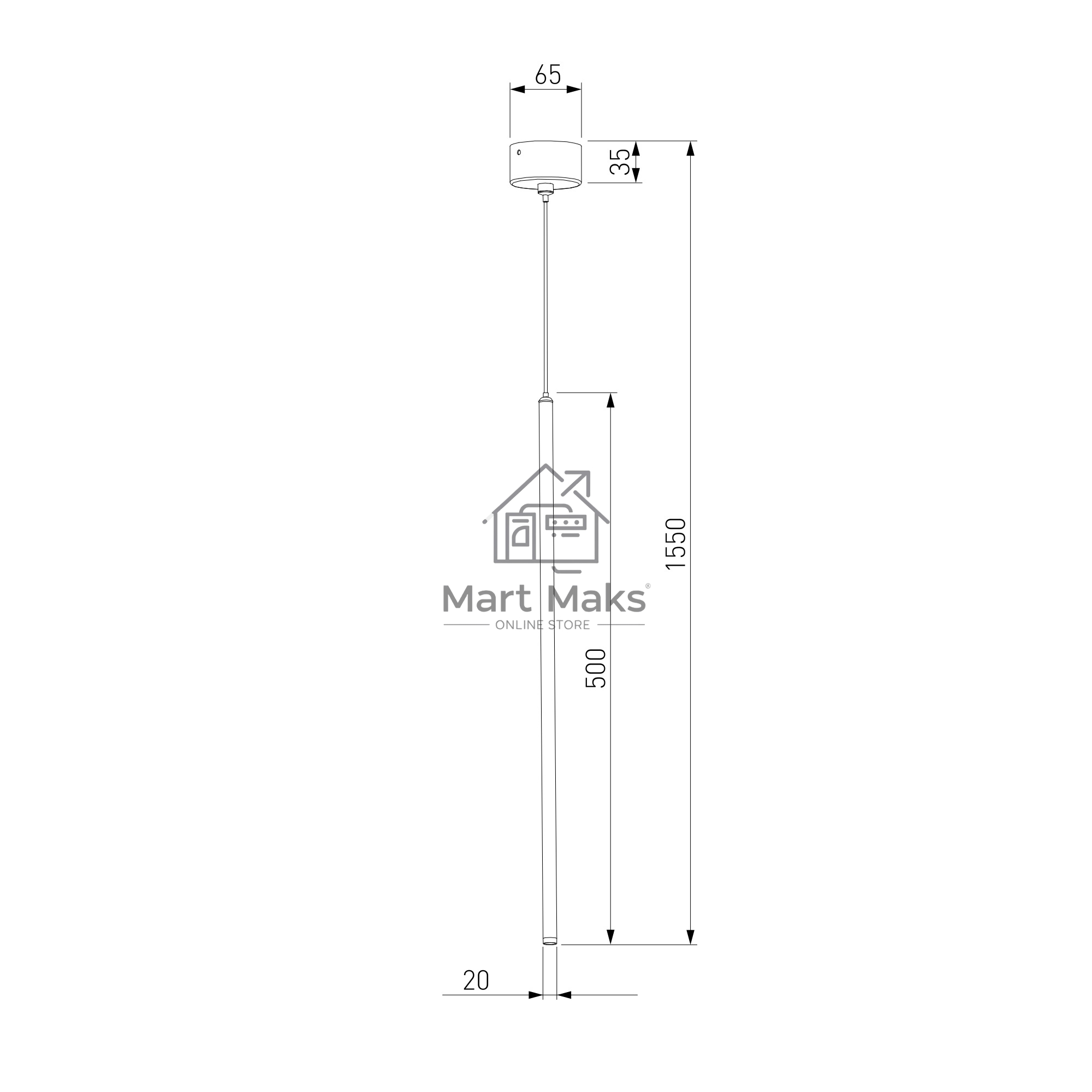 50263 LED 4W 4000К / подвесной светильник / белый