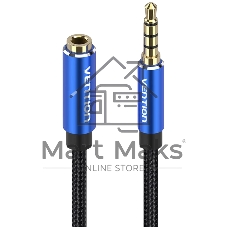 Кабель-удлинитель Vention аудио Jack 3,5 mm M/Jack 3,5 mm F - 1 м