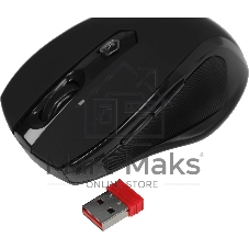 Мышь беспроводная Defender Ultra MM-315 черный, 1600 dpi, радиоканал, USB, кнопки - 6