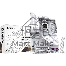 Материнская плата Gigabyte B850 AORUS ELITE WIFI7 ICE rev. 1.1, AM5, AMD B850, 4xDDR5, 4xSATA, 3xM.2, 1xPCIe 5.0 x16, 2xPCIe 3.0 x16, 1xDP, 1x2.5Gb LAN, Wi-Fi 7, Bluetooth 5.4, 1xUSB-C 10Gbps, 2xUSB-A 10Gbps, 5xUSB-A 5Gbps, 4xUSB-A 2.0, 3x3.5 мм + S/PDIF оптический, 7.1, ATX