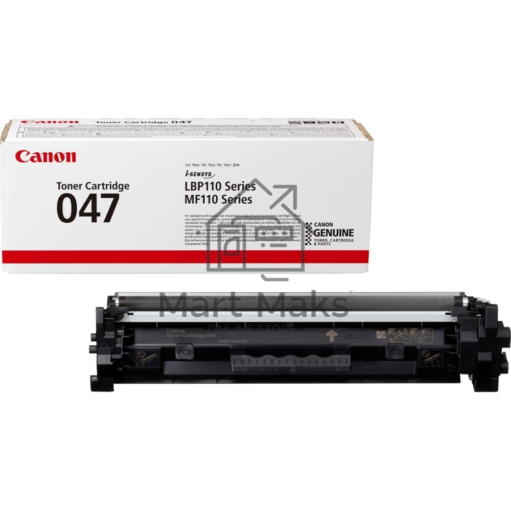Картридж лазерный Canon 047 BK черный (1600 стр.) для Canon LBP112/LBP113W
