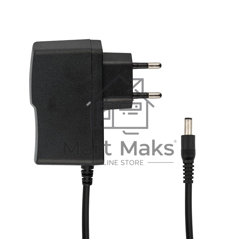 Источник питания 110-220 V AC/12 V DC 1 А 12 W с DC разъемом подключения 5.5х2.1, без влагозащиты (IP23)