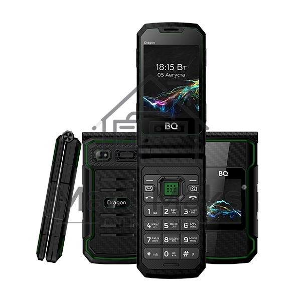 Мобильный телефон BQ 2822 Dragon черный/зеленый