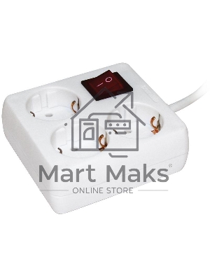 Удлинитель 3х3м с заземл. 16А IP20 У-С03К с выкл. 2P+PE ИЭК WYP30-16-03-03-ZK-N