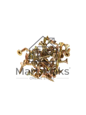 Саморез универсальный KRANZ 4х16, желтый цинк, пакет (1000 шт/уп)