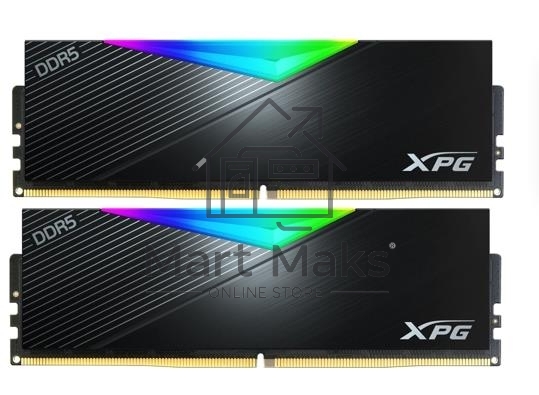 Оперативная память XPG Lancer RGB, DDR5, 64GB (2x32GB), 6000MHz, CL30, DIMM, с радиаторами, RGB, черный