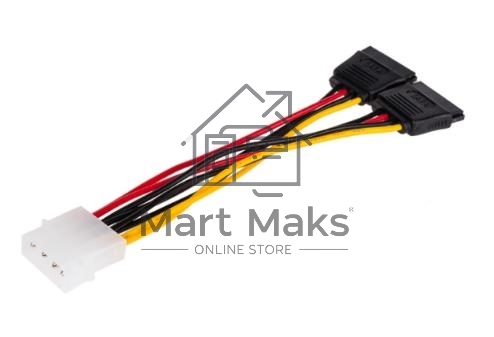 Кабель GoPower MOLEX (F)-2SATA (M) 0.2M 00-00027494