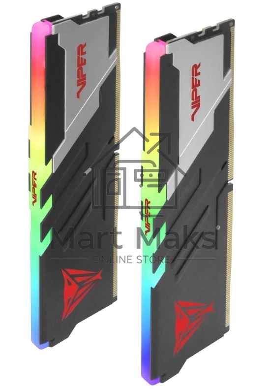 Оперативная память Patriot Viper Venom, DDR5, 64GB (2x32GB), 5200MHz, CL40, DIMM, с радиаторами, RGB, черный