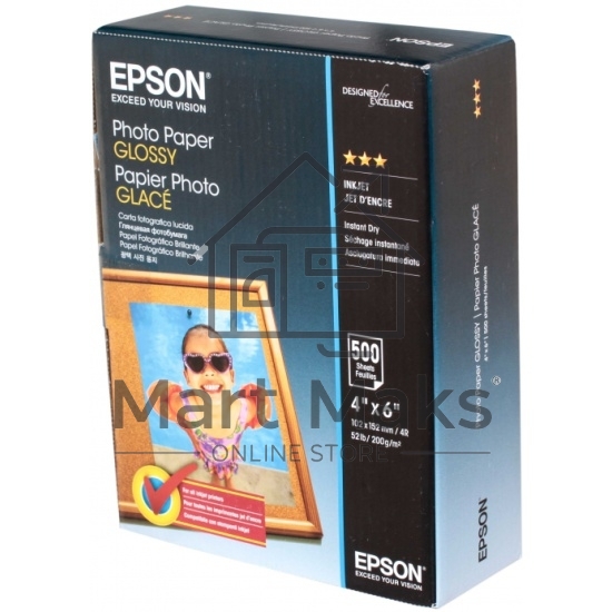 Бумага EPSON Photo Paper Glossy 200г/м2 10x15 500sheets