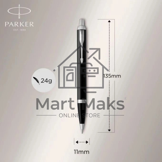 Ручка шариковая Parker IM Core K321 (CW1931665) Black CT M, синие чернила, подарочная коробка