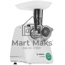 Мясорубка электрическая Bosch MFW2520W белый, 1500 Вт, 1.7 кг/мин, насадки - 4