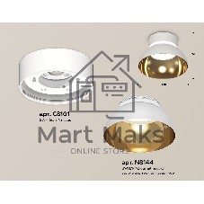 Светильник Ambrella Light XS8101036 SWH/PYG/CL белый песок/золото желтое полированное/прозрачный GX53 (C8101, N8144)