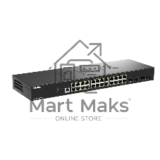 Коммутатор D-Link DGS-1210-28X/ME/C1A, 24×1 Гбит/с + 4×10 Гбит/с SFP+, управляемый