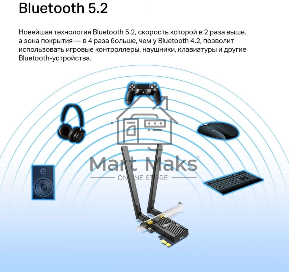 Адаптер PCI Express TP-Link Archer TX55E AX3000 Wi-Fi 6 Bluetooth 5.2