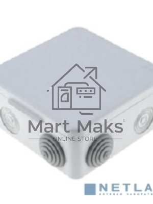 Коробка распаячная КМР-030-014 наружная с крышкой 100х100х55 АБС 8 мембранных вводов IP54 EKF plc-kmr-030-014