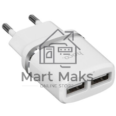 Сетевое зарядное устройство C12 Smart dual USB charger, белый