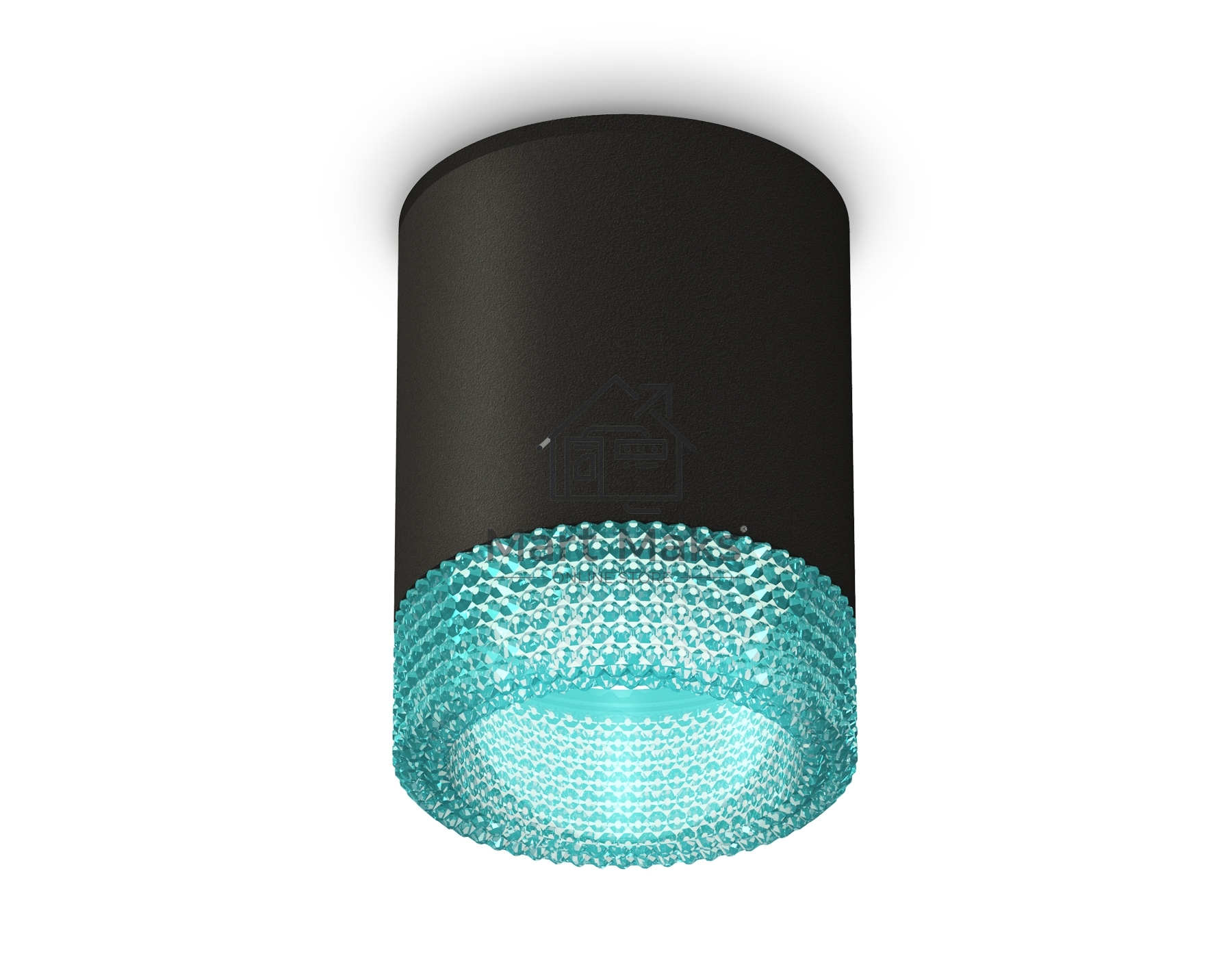 Светильник Ambrella Light XS6302043 SBK/BL черный песок/голубой MR16 GU5.3 (C6302, N6153)
