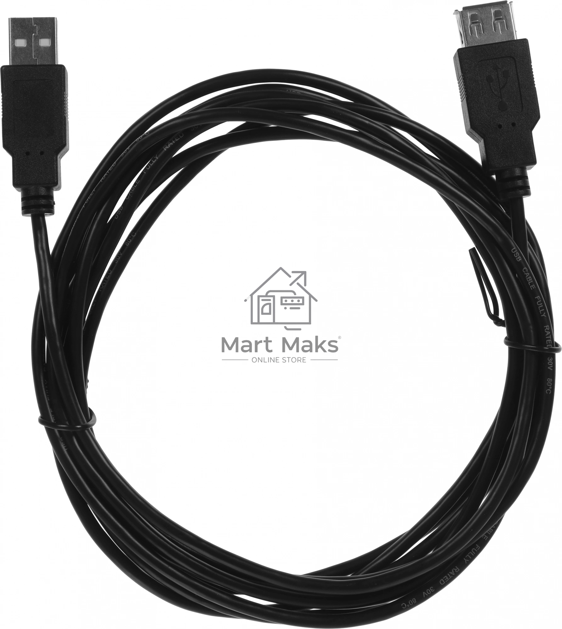 Кабель-удлинитель KingPrice KP-AmAf-v2-3m USB A(m) USB A(f) 3м черный