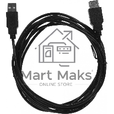 Кабель-удлинитель KingPrice KP-AmAf-v2-3m USB A(m) USB A(f) 3м черный