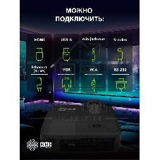 Проектор Cactus Bright CS-V3.B 3LCD 4000Lm ANSI (1280x800) 30000:1 ресурс лампы:10000часов 1xUSB typeA 1xUSB typeB 2xHDMI 4кг