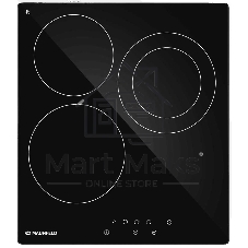 Электрическая варочная поверхность Maunfeld AVCE4532DBK, 3 конфорки, с зоной расширения, стеклокерамика, 5000 Вт