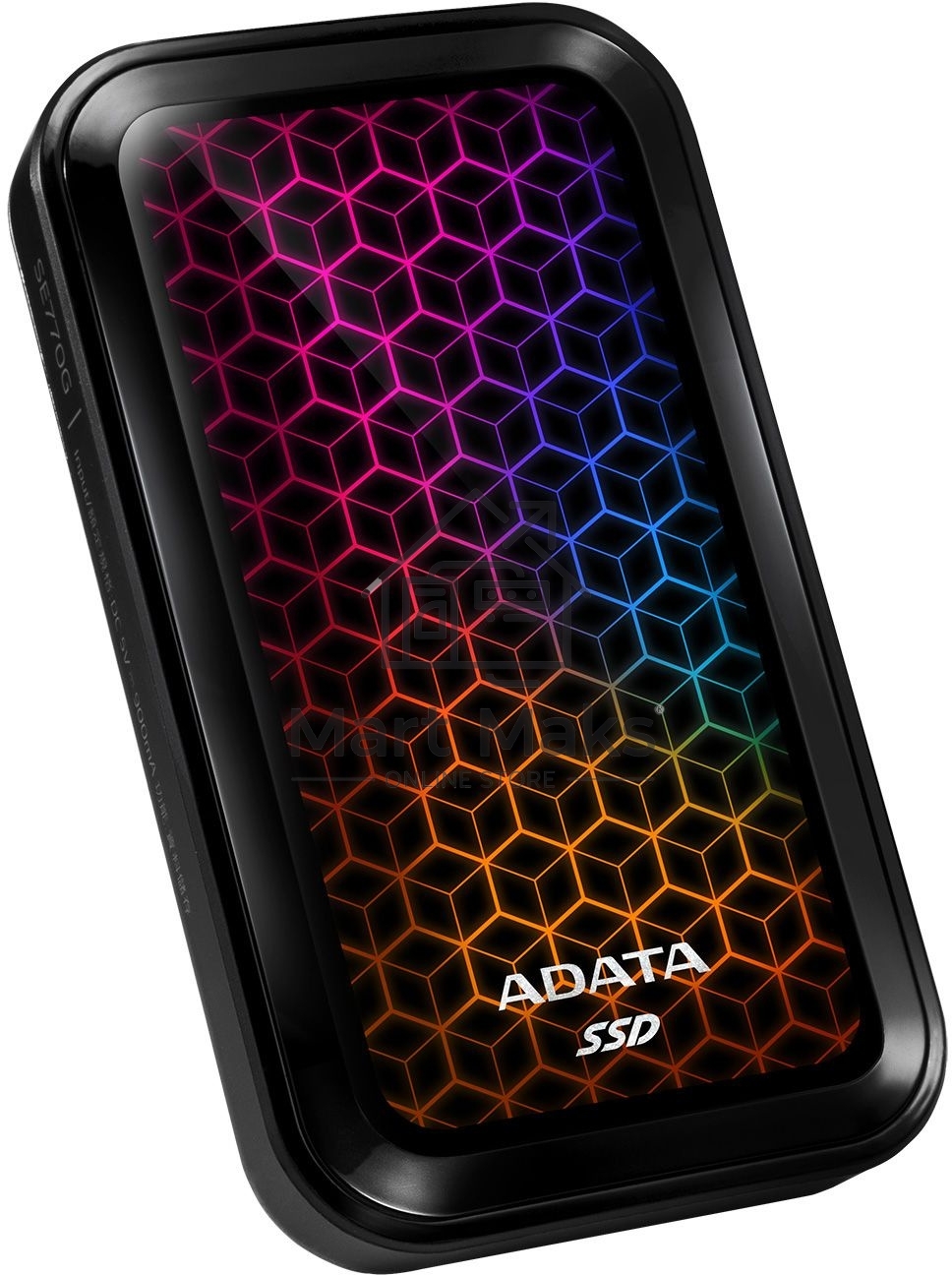 Накопитель SSD A-Data USB-C 512Gb ASE770G-512GU32G2-CBK SE770G 2.5