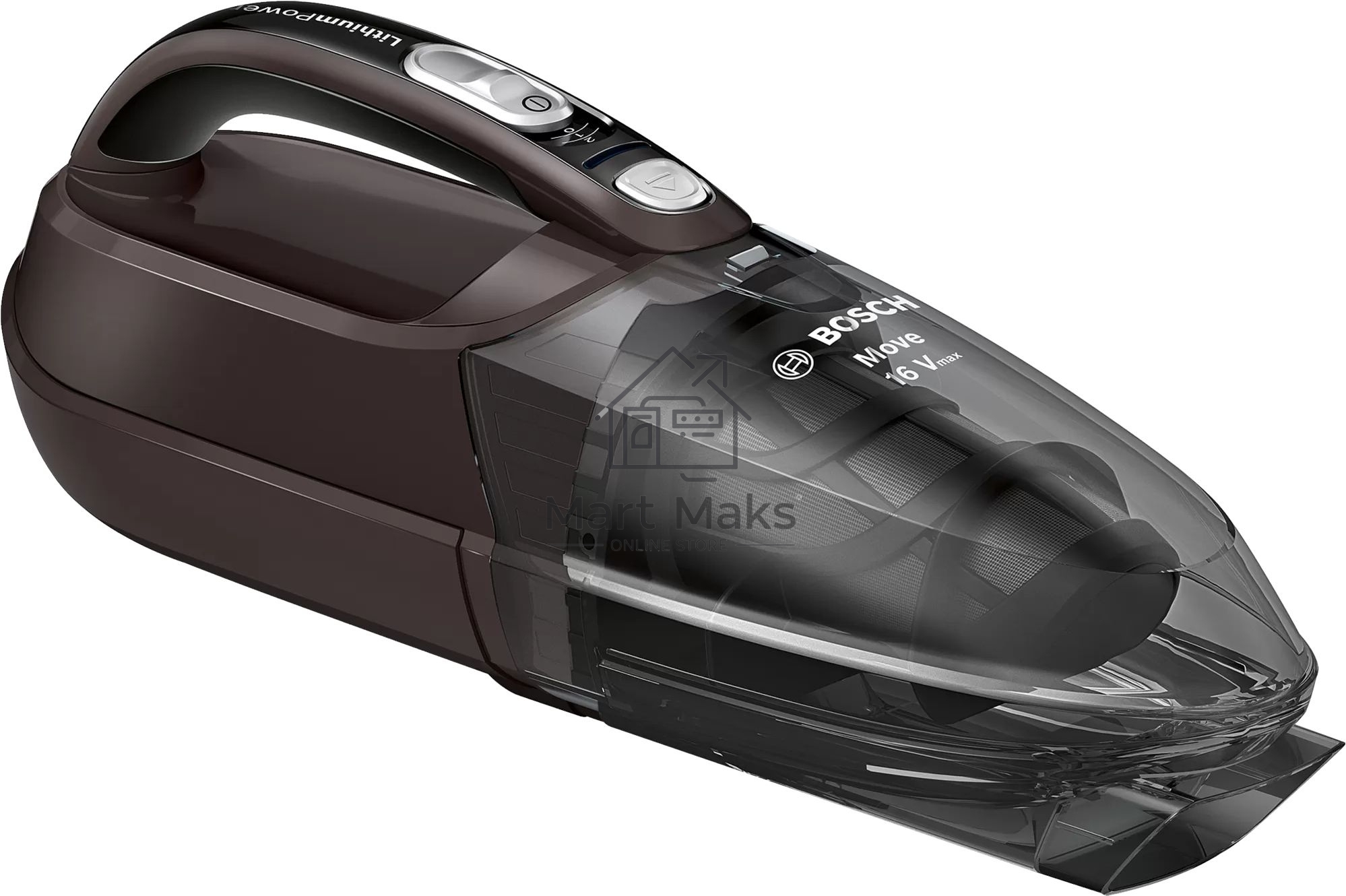 Пылесос ручной Bosch BHN16L серый, питание от аккумулятора, уборка сухая, пылесборник 0.3 л, работа от АКБ max 40 мин