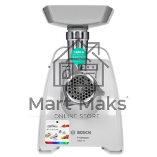 Мясорубка электрическая Bosch MFW 66020 белый/серый, 1800 Вт, 3.0 кг/мин, реверс, защита от перегрузки, насадки - 5