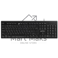 Клавиатура PERFEO PF-6106-USB черный(Perfeo клавиатура стандартная, PS/2, черная (PF-6106-ST) Размеры: 442x132x25 мм)