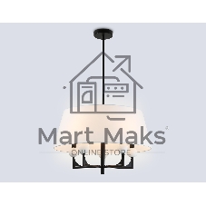 Люстра Ambrella light LH75150/5 BK/FR черный/белый матовый E14*5 max 40W D580*590