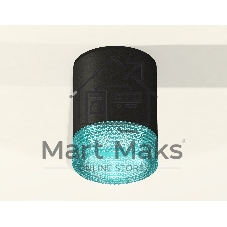 Светильник Ambrella Light XS6302043 SBK/BL черный песок/голубой MR16 GU5.3 (C6302, N6153)